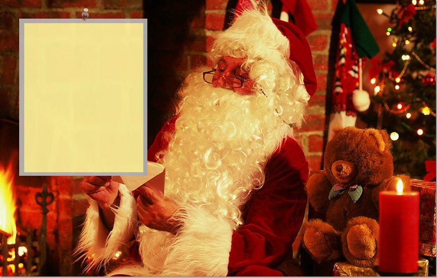 Santa reading a letter